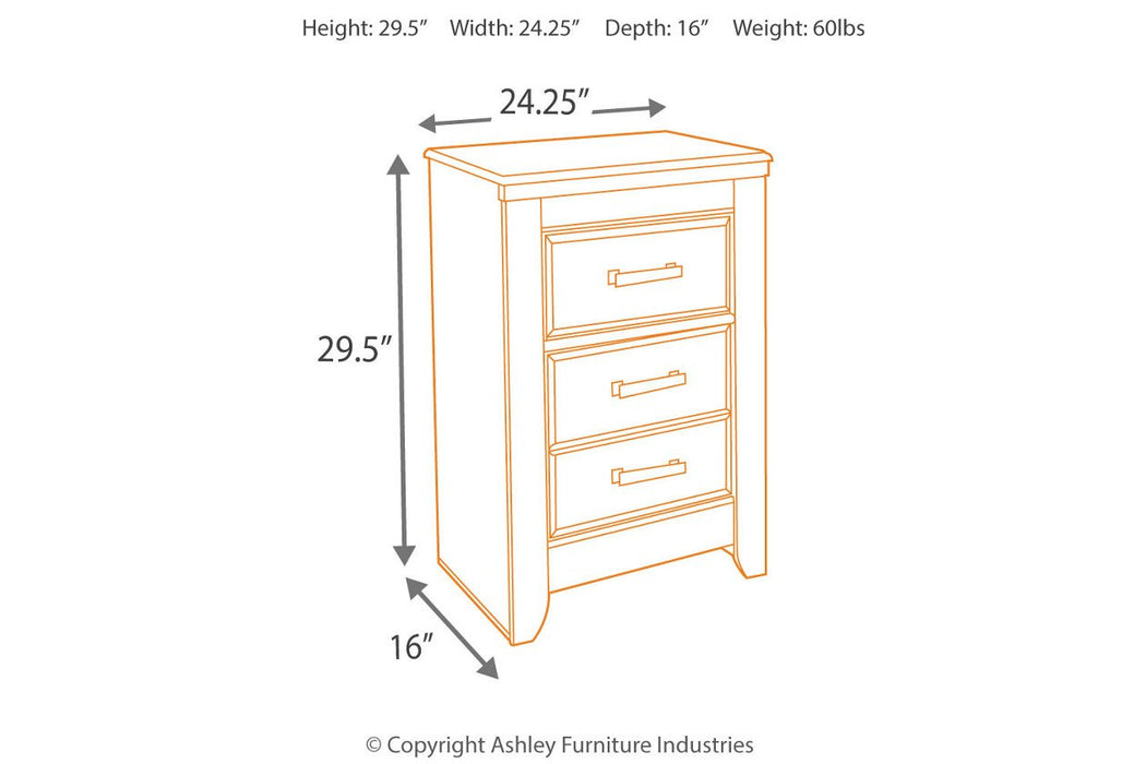 Juararo Dark Brown Nightstand - B251-92 - Gate Furniture