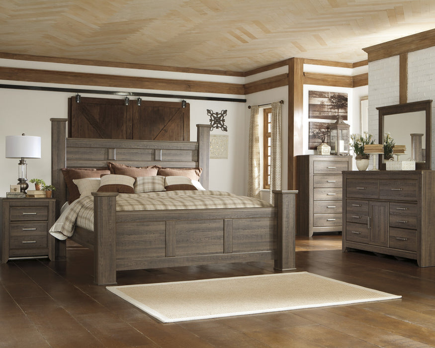 Juararo Dark Brown Poster Bedroom Set - Gate Furniture