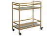 Kailman Gold Finish Bar Cart - A4000095 - Gate Furniture