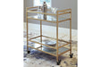 Kailman Gold Finish Bar Cart - A4000095 - Gate Furniture