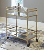 Kailman Gold Finish Bar Cart - A4000095 - Gate Furniture