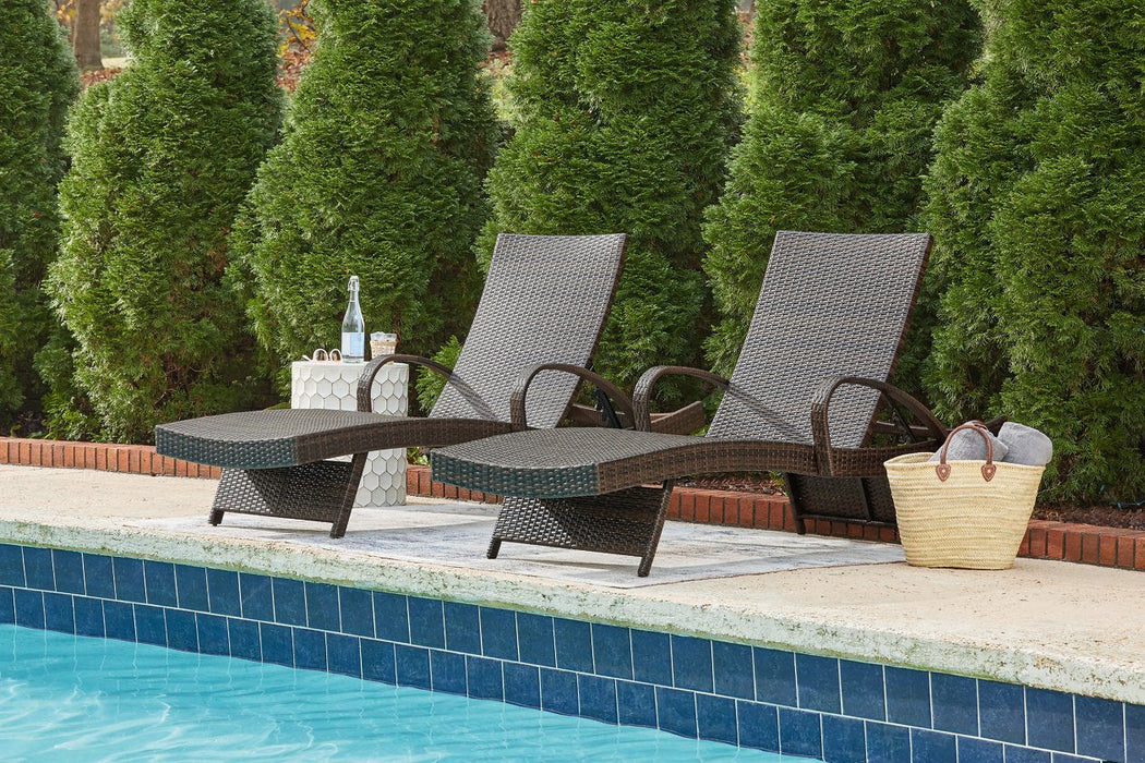 Kantana Brown Chaise Lounge (set of 2) - P283-815 - Gate Furniture