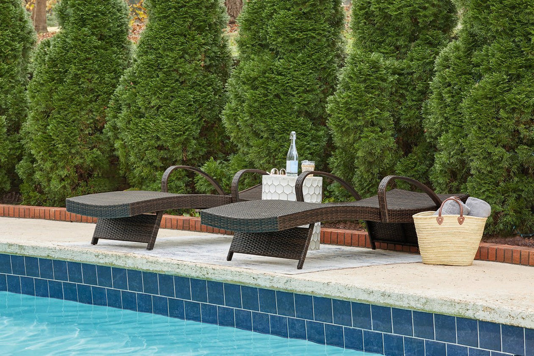 Kantana Brown Chaise Lounge (set of 2) - P283-815 - Gate Furniture