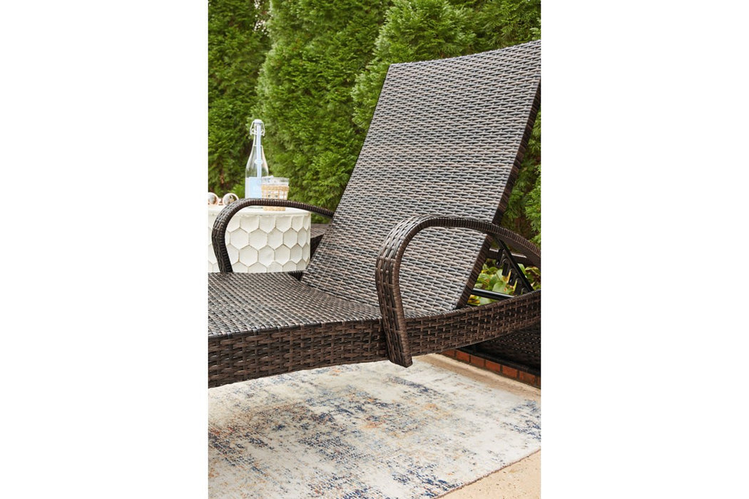 Kantana Brown Chaise Lounge (set of 2) - P283-815 - Gate Furniture