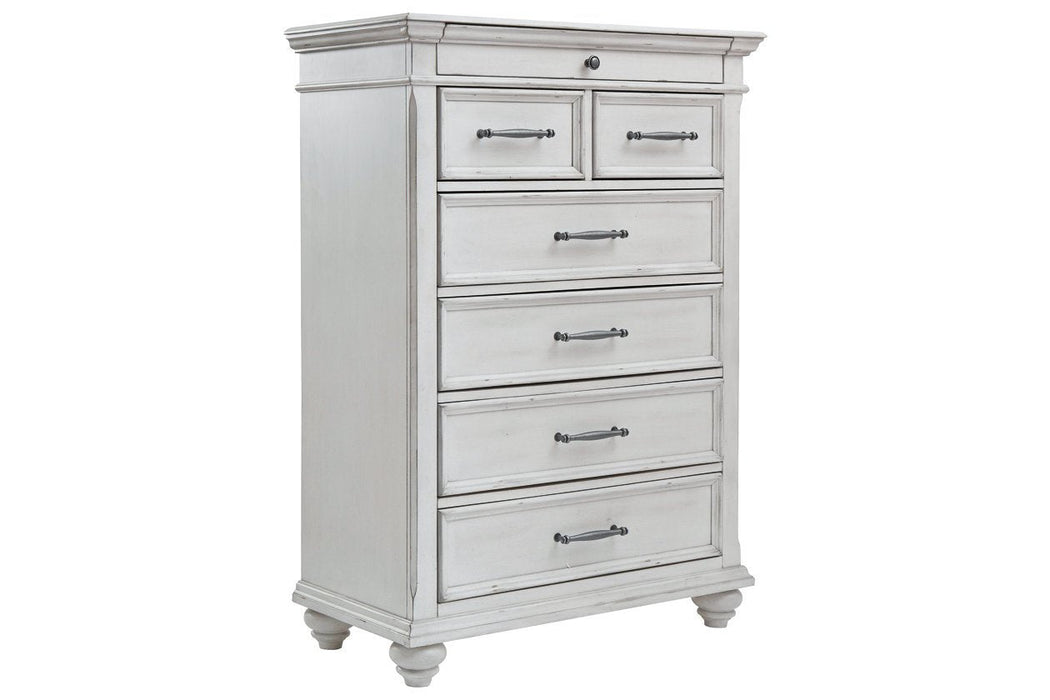 Kanwyn Whitewash Chest of Drawers - B777-46 - Gate Furniture