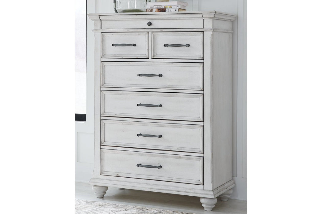 Kanwyn Whitewash Chest of Drawers - B777-46 - Gate Furniture