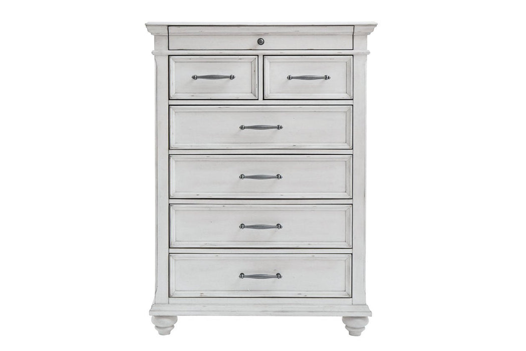 Kanwyn Whitewash Chest of Drawers - B777-46 - Gate Furniture