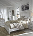 Kanwyn Whitewash King Panel Bed - Gate Furniture