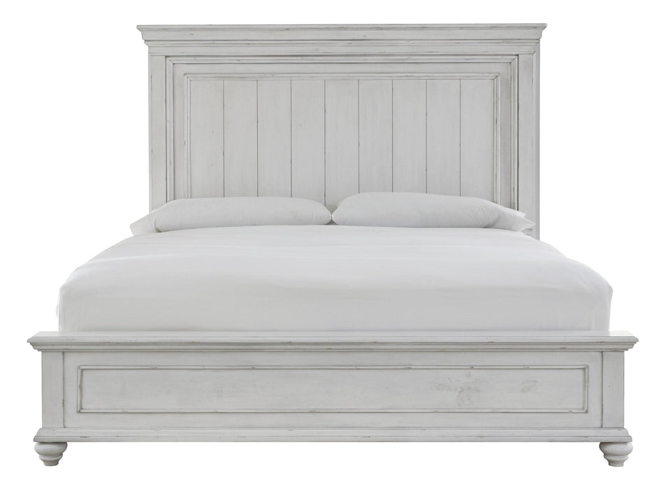 Kanwyn Whitewash King Panel Bed - Gate Furniture
