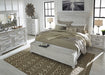 Kanwyn Whitewash King Panel Storage Bed - Gate Furniture