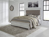 Kanwyn Whitewash King Upholstered Panel Bed - Gate Furniture