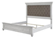 Kanwyn Whitewash King Upholstered Panel Bed - Gate Furniture