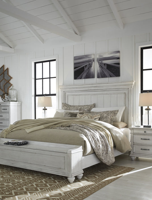 Kanwyn Whitewash Panel Storage Bedroom Set - Gate Furniture
