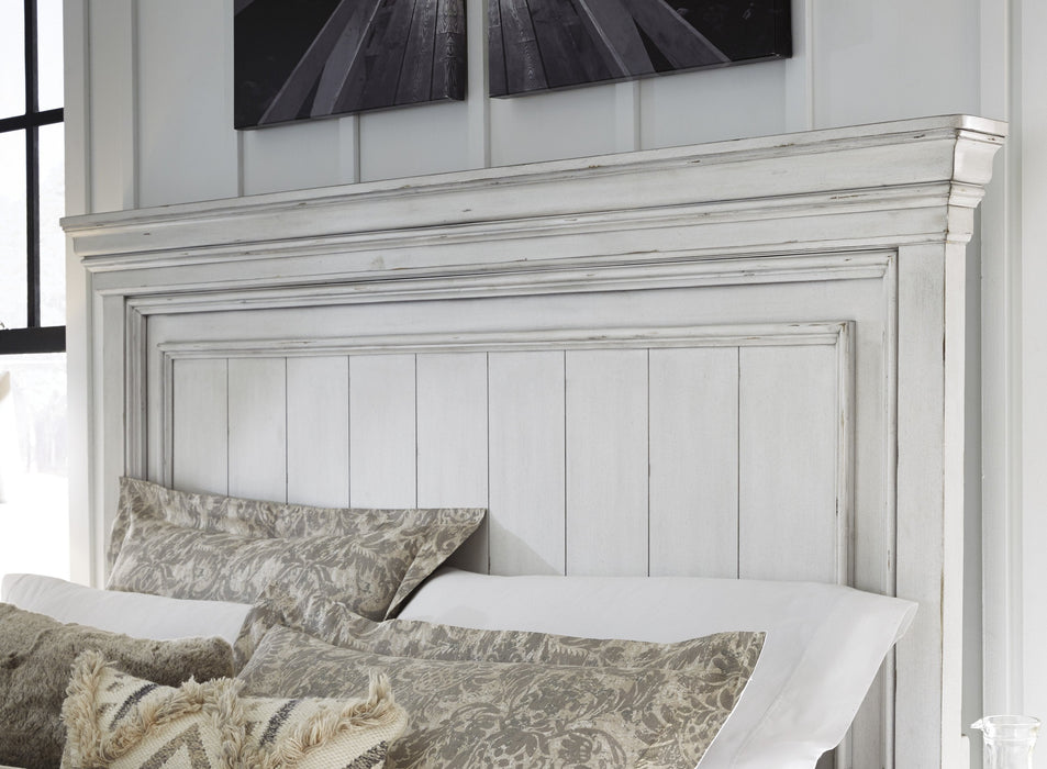Kanwyn Whitewash Queen Panel Bed - Gate Furniture