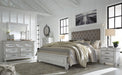 Kanwyn Whitewash Upholstered Panel Bedroom Set - Gate Furniture