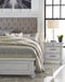 Kanwyn Whitewash Upholstered Panel Bedroom Set - Gate Furniture