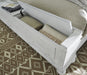 Kanwyn Whitewash Upholstered Storage Bedroom Set - Gate Furniture