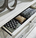 Kanwyn Whitewash Upholstered Storage Bedroom Set - Gate Furniture