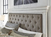 Kanwyn Whitewash Upholstered Storage Bedroom Set - Gate Furniture