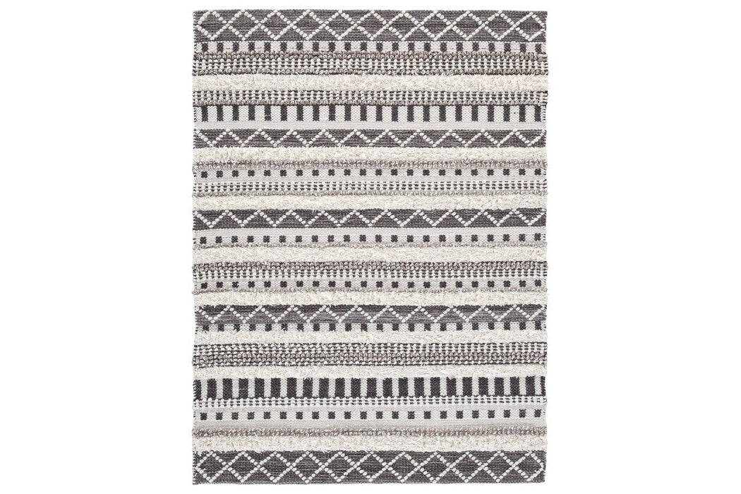 Karalee Ivory/Brown 5' x 7' Rug - R404442 - Gate Furniture