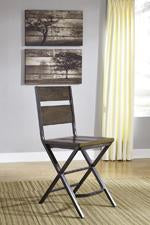 Kavara Medium Brown Counter Height Bar Stool (Set of 2) - D469-124 - Gate Furniture