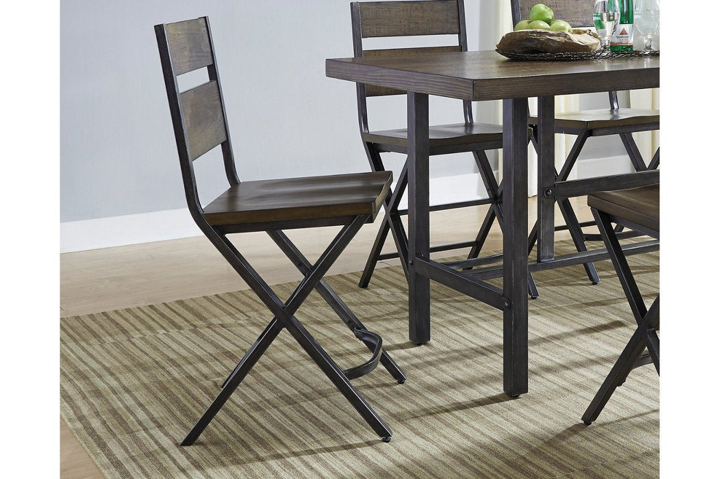 Kavara Medium Brown Counter Height Bar Stool (Set of 2) - D469-124 - Gate Furniture