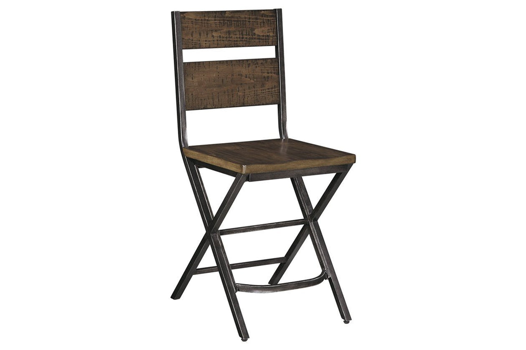 Kavara Medium Brown Counter Height Bar Stool (Set of 2) - D469-124 - Gate Furniture