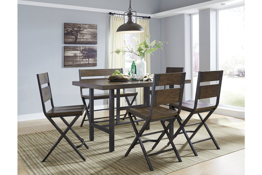 Kavara Medium Brown Counter Height Bar Stool (Set of 2) - D469-124 - Gate Furniture