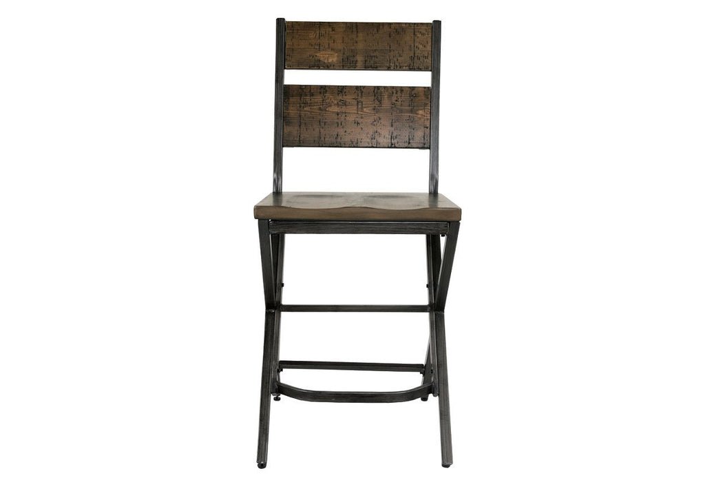 Kavara Medium Brown Counter Height Bar Stool (Set of 2) - D469-124 - Gate Furniture