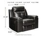 Kempten Black LED Reclining Living Room Set - Gate Furniture