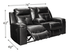 Kempten Black LED Reclining Living Room Set - Gate Furniture