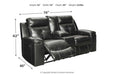 Kempten Black Reclining Loveseat with Console - 8210594 - Gate Furniture
