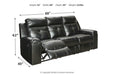 Kempten Black Reclining Sofa - 8210588 - Gate Furniture