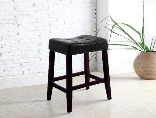 Kent 24" Black Saddle Chair, Set of 2 - 2787C-24-BK - Gate Furniture