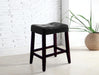 Kent 24" Black Saddle Chair, Set of 2 - 2787C-24-BK - Gate Furniture