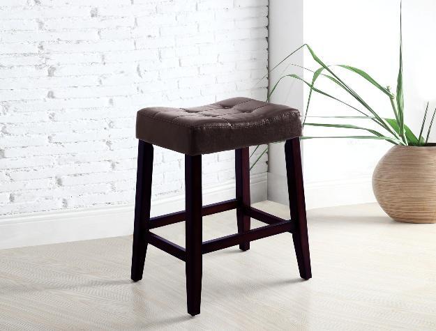 Kent 24" Espresso Saddle Chair, Set of 2 - 2787C-24-ESP - Gate Furniture