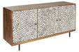 Kerrings Brown/Black/White Accent Cabinet - A4000258 - Gate Furniture
