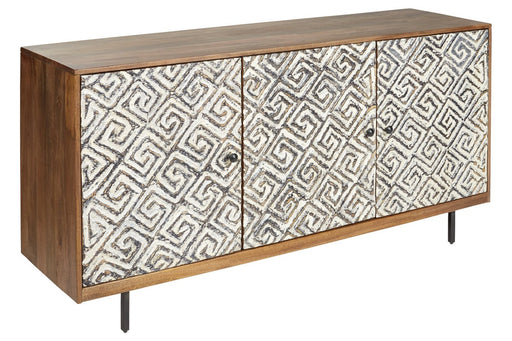 Kerrings Brown/Black/White Accent Cabinet - A4000258 - Gate Furniture