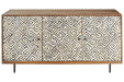 Kerrings Brown/Black/White Accent Cabinet - A4000258 - Gate Furniture
