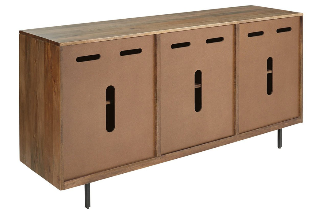 Kerrings Brown/Black/White Accent Cabinet - A4000258 - Gate Furniture