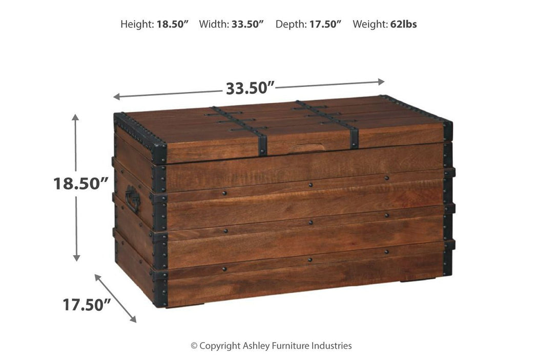 Kettleby Brown Storage Trunk - A4000096 - Gate Furniture