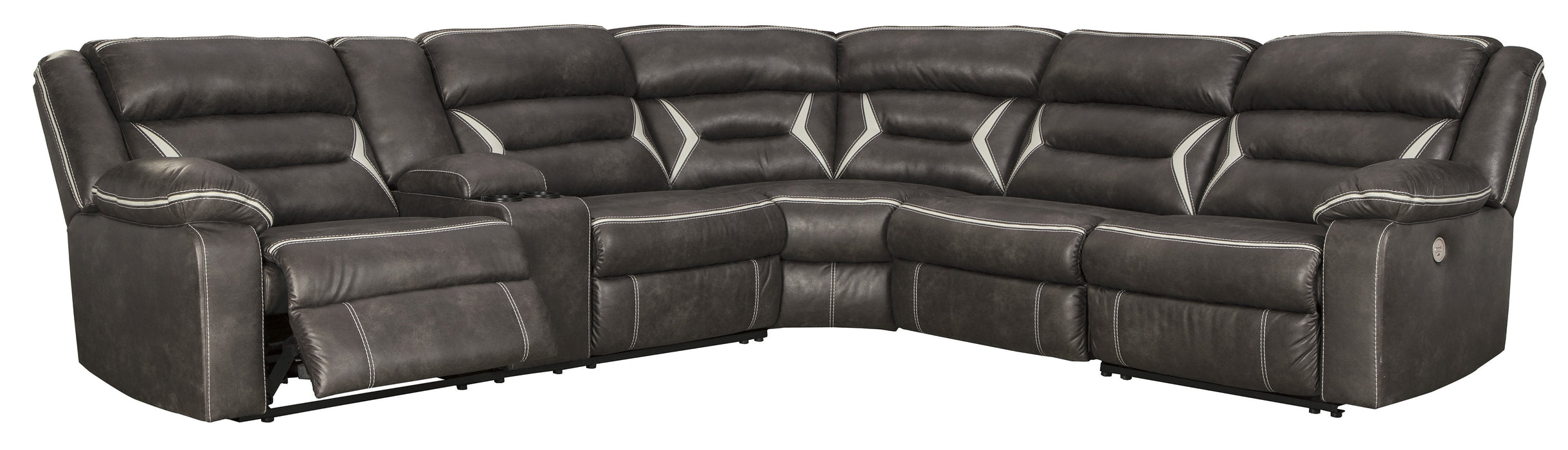 Kincord Midnight LAF Power Recliner Sectional - Gate Furniture