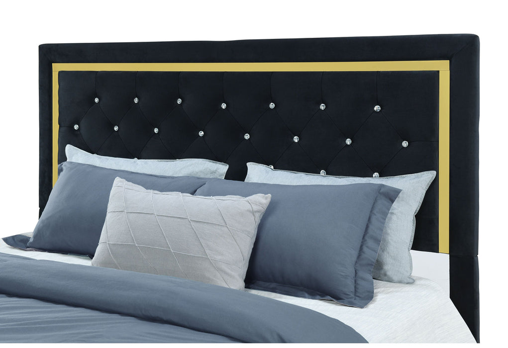 Kingdom Black Queen Bed Group - KINGDOM-BLACK-QBG - Gate Furniture