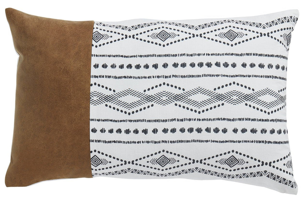 Lanston Caramel/Black/White Pillow (Set of 4) - A1000997 - Gate Furniture