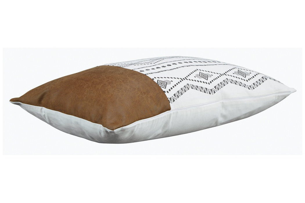Lanston Caramel/Black/White Pillow (Set of 4) - A1000997 - Gate Furniture