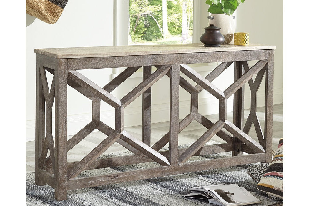 Lanzburg Antique Gray Sofa/Console Table - A4000263 - Gate Furniture