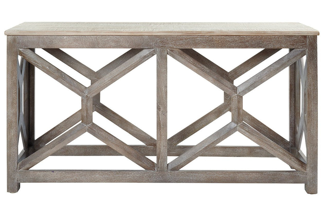 Lanzburg Antique Gray Sofa/Console Table - A4000263 - Gate Furniture