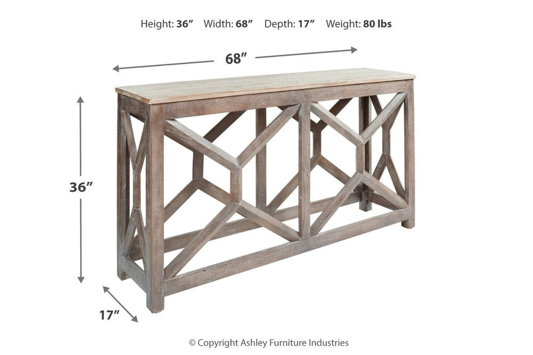 Lanzburg Antique Gray Sofa/Console Table - A4000263 - Gate Furniture