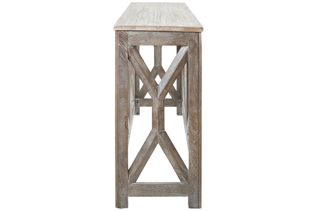 Lanzburg Antique Gray Sofa/Console Table - A4000263 - Gate Furniture