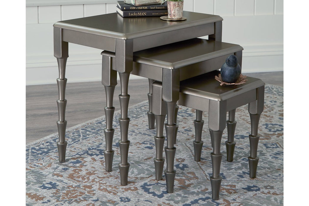 Larkendale Metallic Gray Accent Table (Set of 3) - A4000353 - Gate Furniture